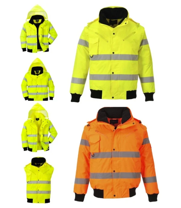 C467 Hi Vis 3 in 1 Bomber Jacket